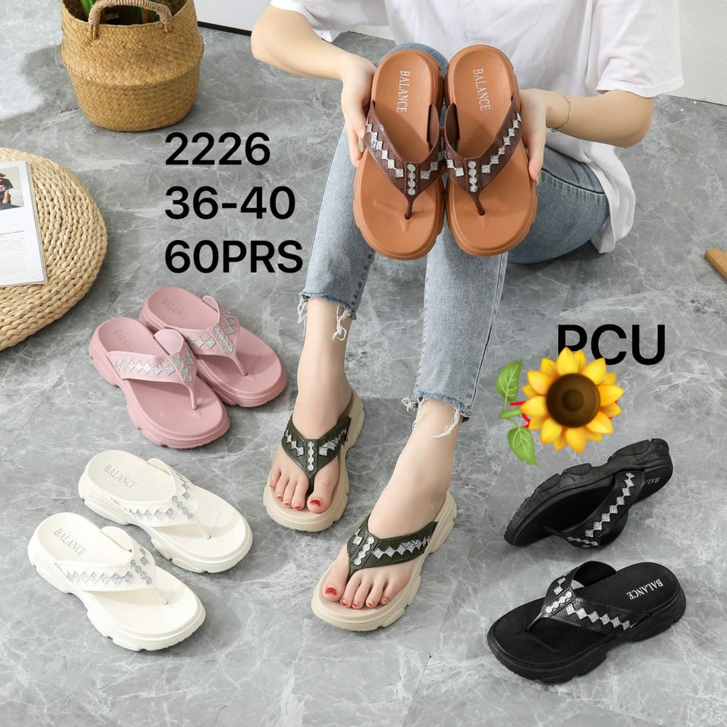 Sandal Karet Jelly Wedges Wanita import Model Terbaru Original Kekinian by AGUNG STYLE Balance 2226