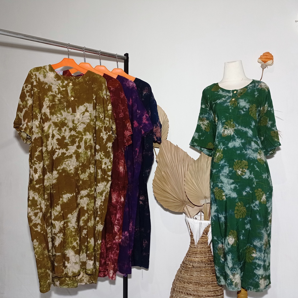 DASTER AK IBU L5 - 02 / DASTER DRESS RAYON WARNA TUA BATIK