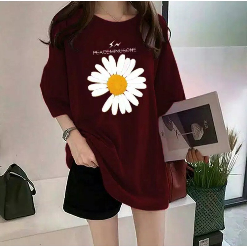 Kaos Jumbo / Atasan BIGSIZE Sun Flower Fit XXXL (Ld 106 CM)