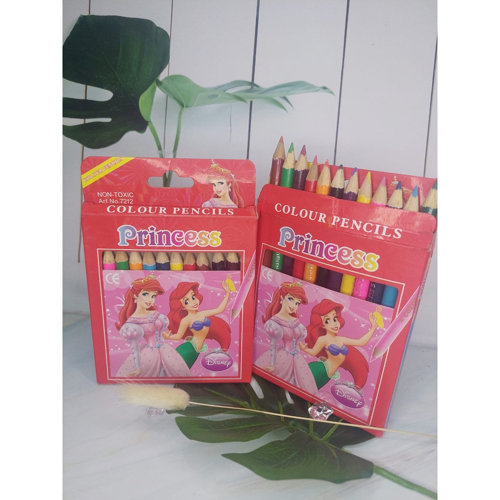 

PENSIL WARNA KECIL / PENDEK PRINCESS ISI 12 WARNA TERMURAH