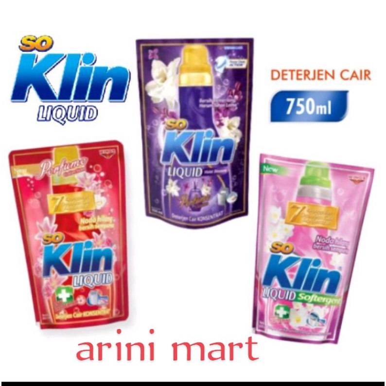 So Klin Liquid Deterjent 750 Ml/So Klin Cair 750 Ml Soklin Liquid termurah
