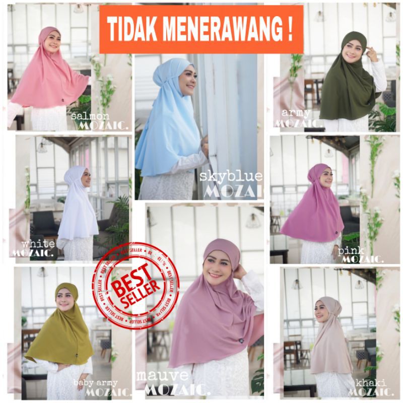 (COD)BERGO tali bahan Rainbow Twill / BERGO MARYAM MURAH /KHIMAR MURAH /HIJAB INSTAN /BERGO TALI