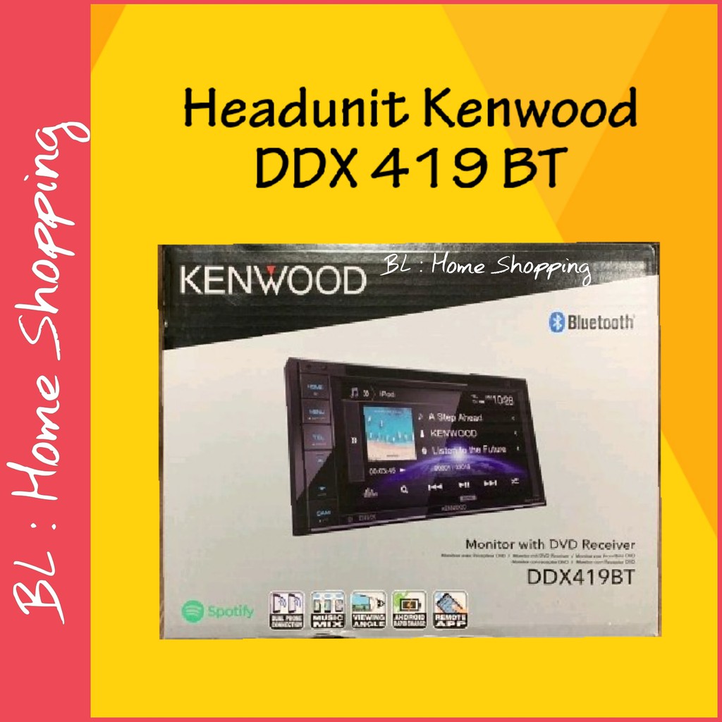 HEAD UNIT KENWOOD DDX 419 BT DOUBLE DIN KENWOOD DDX419BT ORIGINAL GARANSI RESMI Dan MURAH