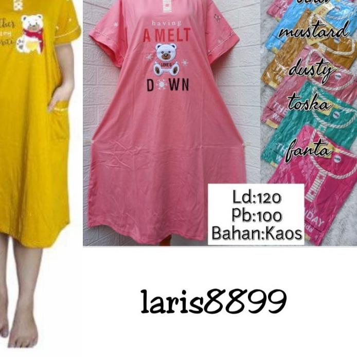 Daster Wanita Tessa fit L.XXL - Baju tidur Daster Kaos Tesa Goodquality
