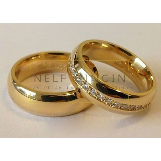 Cincin perkawinan cincin tunangan Cincin Kawin Silver Cincin Couple 34
