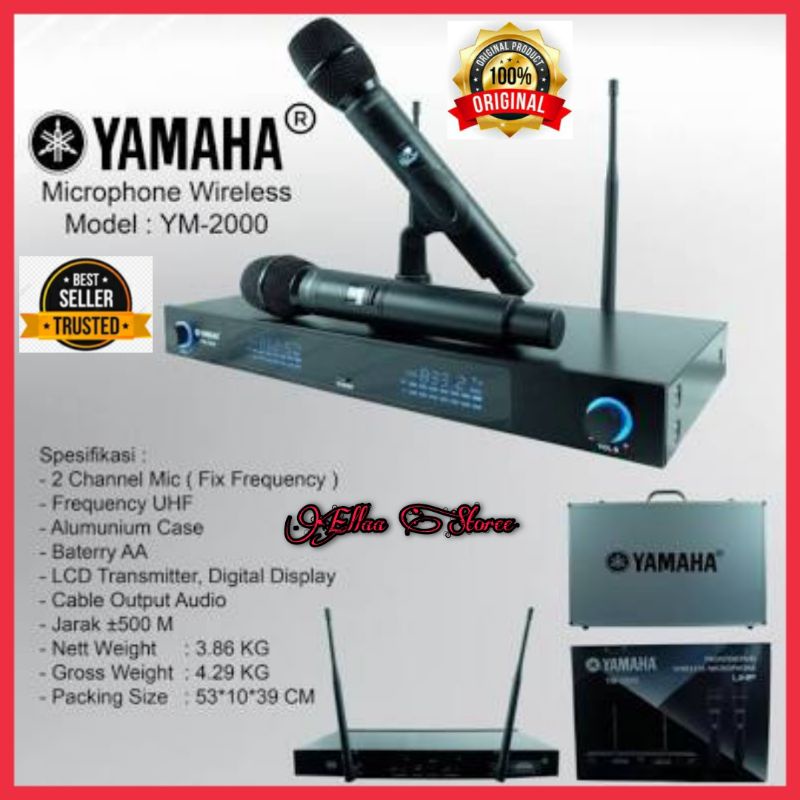 Microphone Wireles Yamaha YM2000 - Mic Yamaha YM 2000