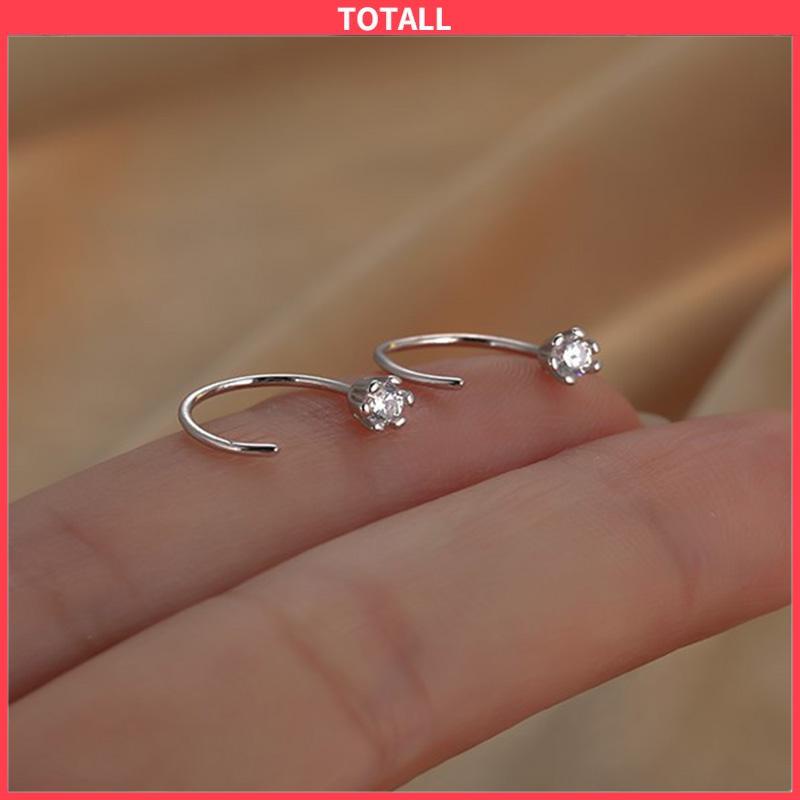 COD Anting Zirkon Temperamen Fashion Wanita Tidur Gratis Melepas Anting-Anting Trendi Yang Indah-Totall