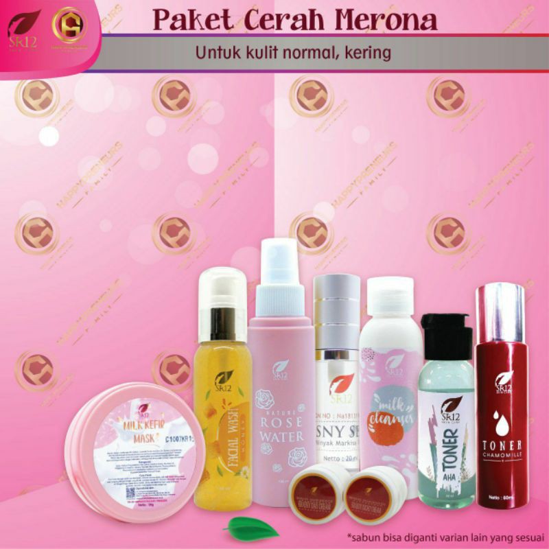 PAKET KOMPLIT JENIS KULIT KERING/ PAKET CERAH MERONA / Paket perawatan wajah original / premium / berkualitas / termurah / bagus / bpom