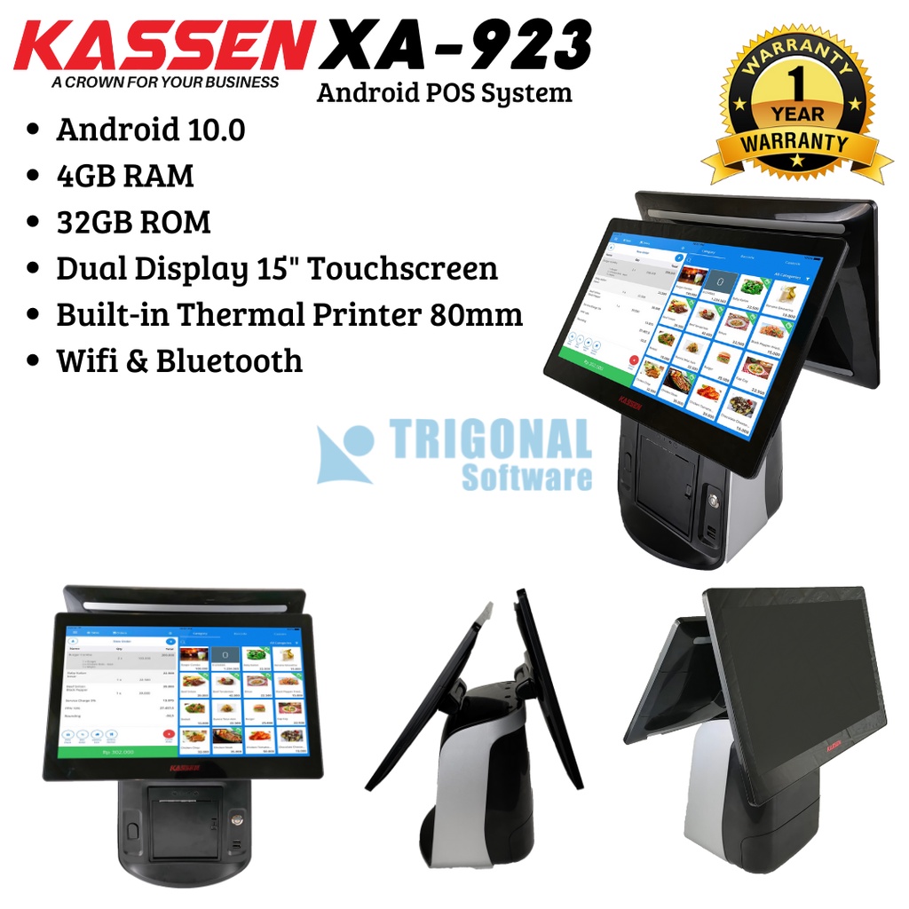 Jual Mesin Kasir Android Kassen Xa Pos Touchscreen Printer Thermal Mm Indonesia Shopee