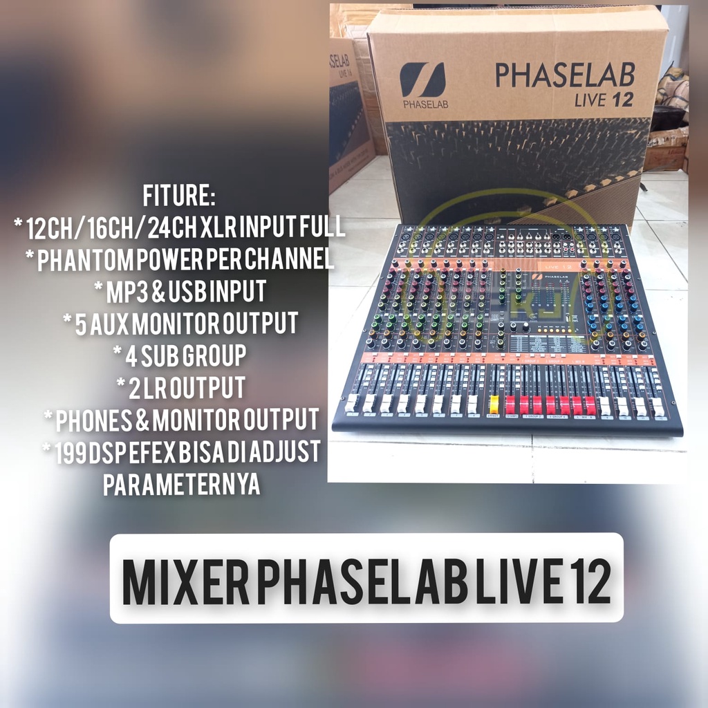 MIXER PHASELAB LIVE 12 mixer audio phaselab live12 12ch
