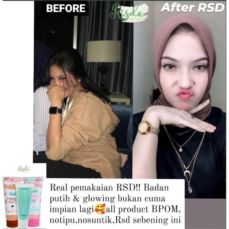 RISDA SKIN GLOW(PAKET 350,DAPAT SCRUB, LOTION &amp; BUTTER RSD)KEMASAN TERBARU SMUA,COD BISA,KEMASAN TERBARU