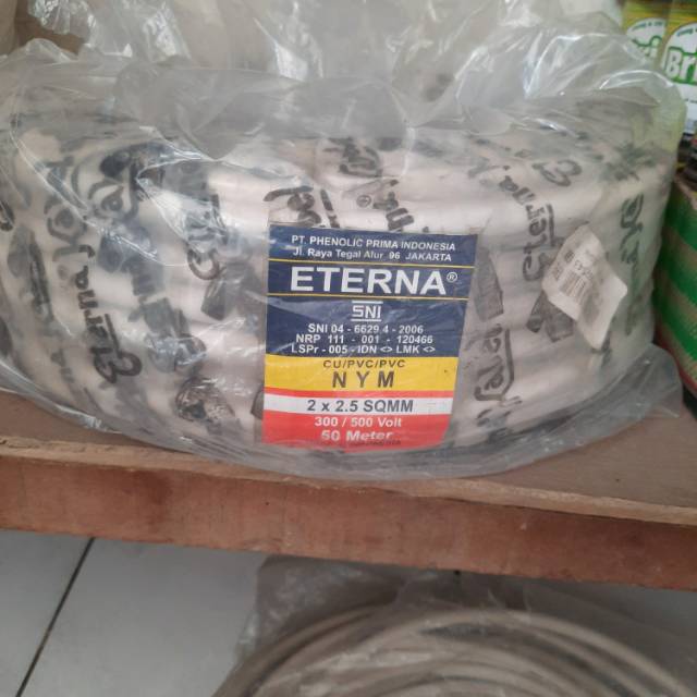 kabel listrik eterna 2x2.5 | kabel listrik kawat eterna