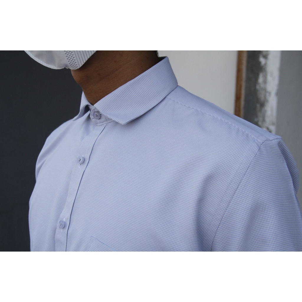 Kemeja Pria Reguler Stanley Adams Lengan Pendek Putih Motif | Hem Pria Reguler | Kemeja Kantor | Kemeja Formal  100% Original brand