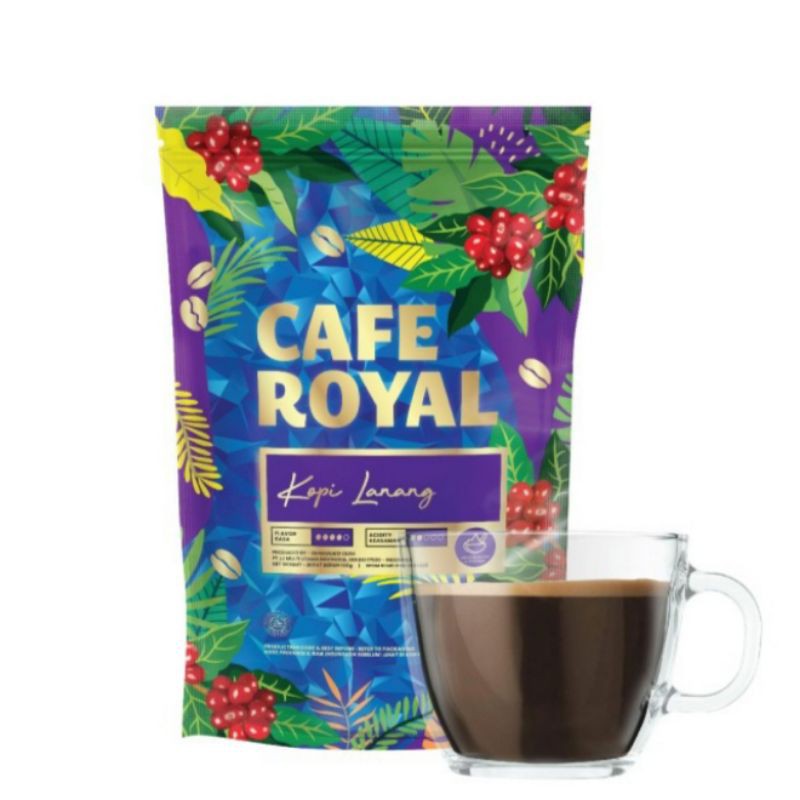 

Kopi Bubuk Cafe Royal Kopi Lanang Ground Bag 100 Gr Halal