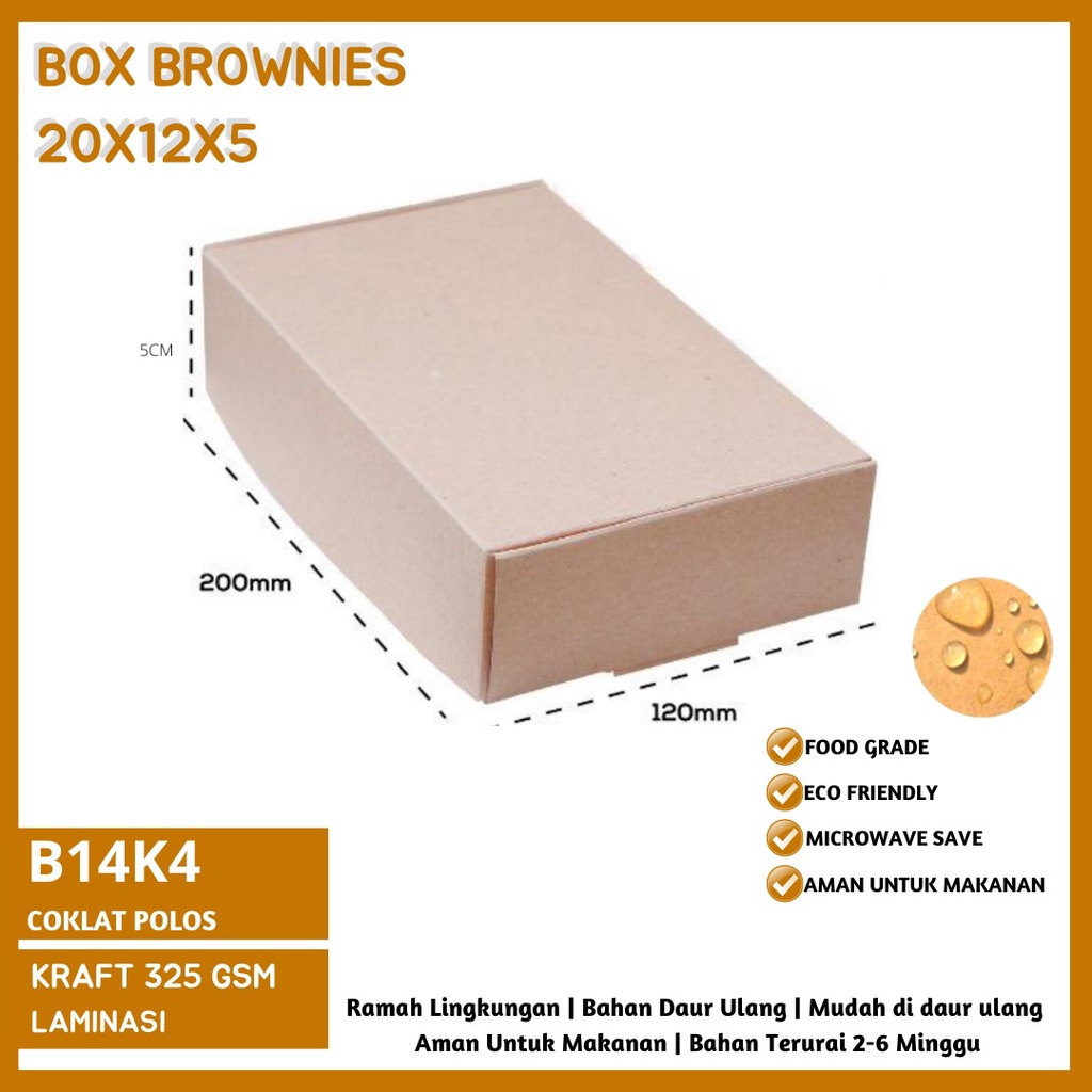 Box Brownies 20x12 Laminasi 325 Gsm (B14K4-Laminasi)