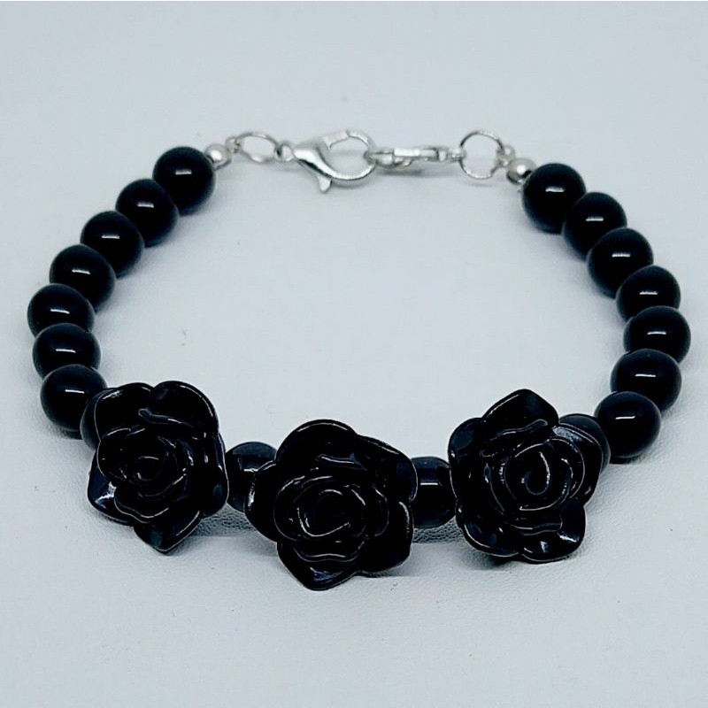 KONEKTOR MASKER HIJAB MUTIARA, PENGAIT MASKER HIJAB MUTIARA-Hitam