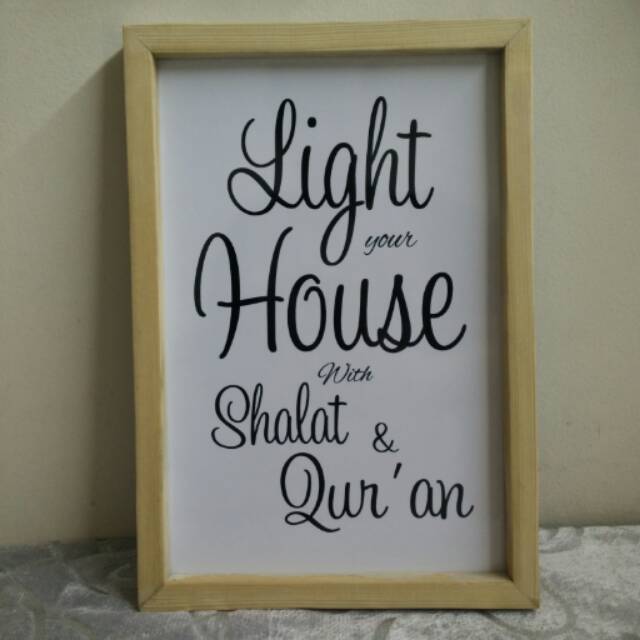 Pajangan hiasan dinding wooden poster quote islam Shopee 