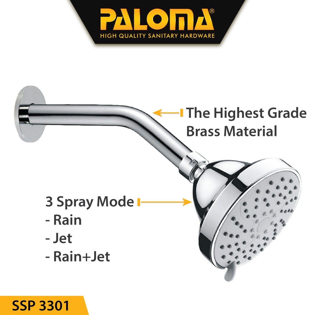 PALOMA SSP 3301 Shower Set Wall Tanam Dinding Tembok Kepala Shower Head Mandi