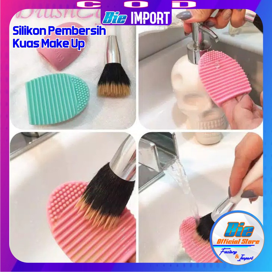 Silikon Pembersih Kuas Make Up Premium Impor