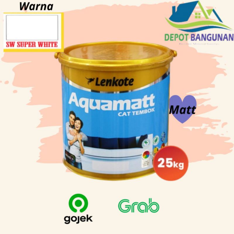 Cat Tembok Lenkote Aquamatt Interior Avian Brands Super White 25 KG
