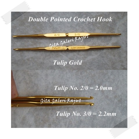 Jarum Rajut / Hakpen Tulip Gold / Hakken /Alat Rajut / Hakpen Gold