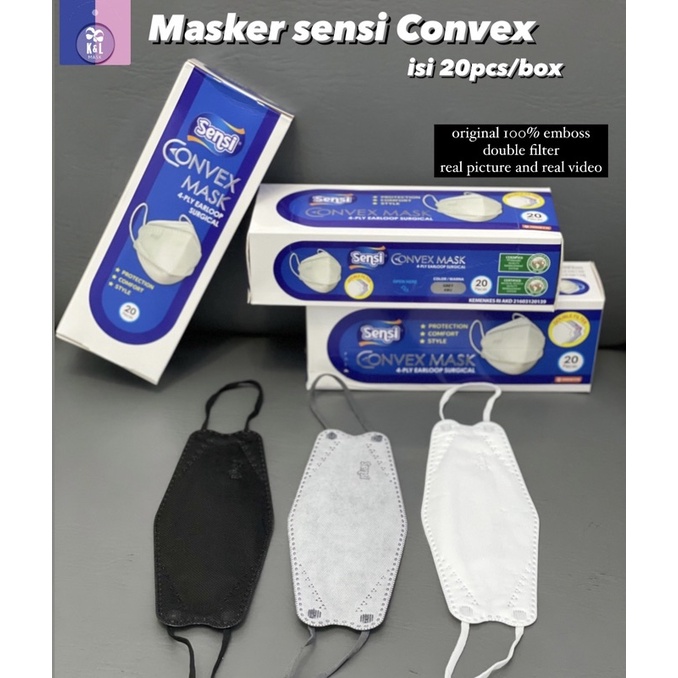 MASKER SENSI CONVEX ISI 20pcs original murah makassar