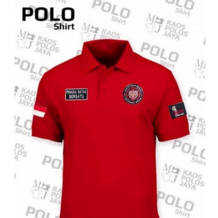 Kaos Batak Kaos Pemuda Batak Bersatu Polo Merah Lengan Pendek Pria