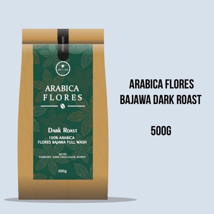 

(BISA COD) Biji Kopi Espresso Dark Roast - Arabika Flores Bajawa 500gr - Giling Kasar