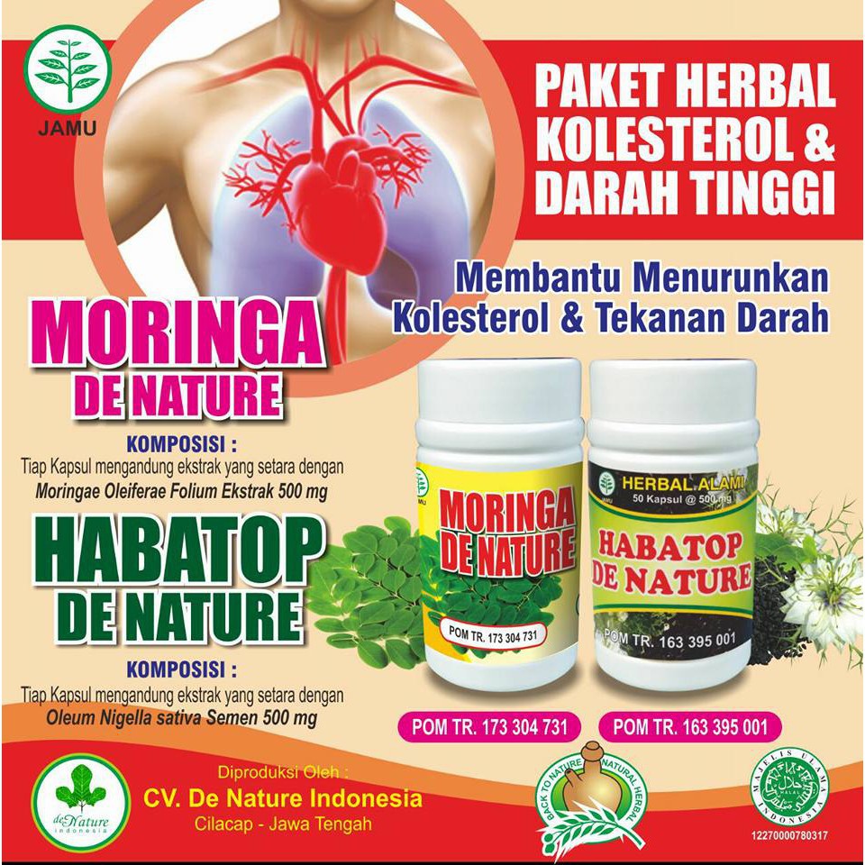 

Darah Tinggi Kolesterol MORINGA & HABATOP