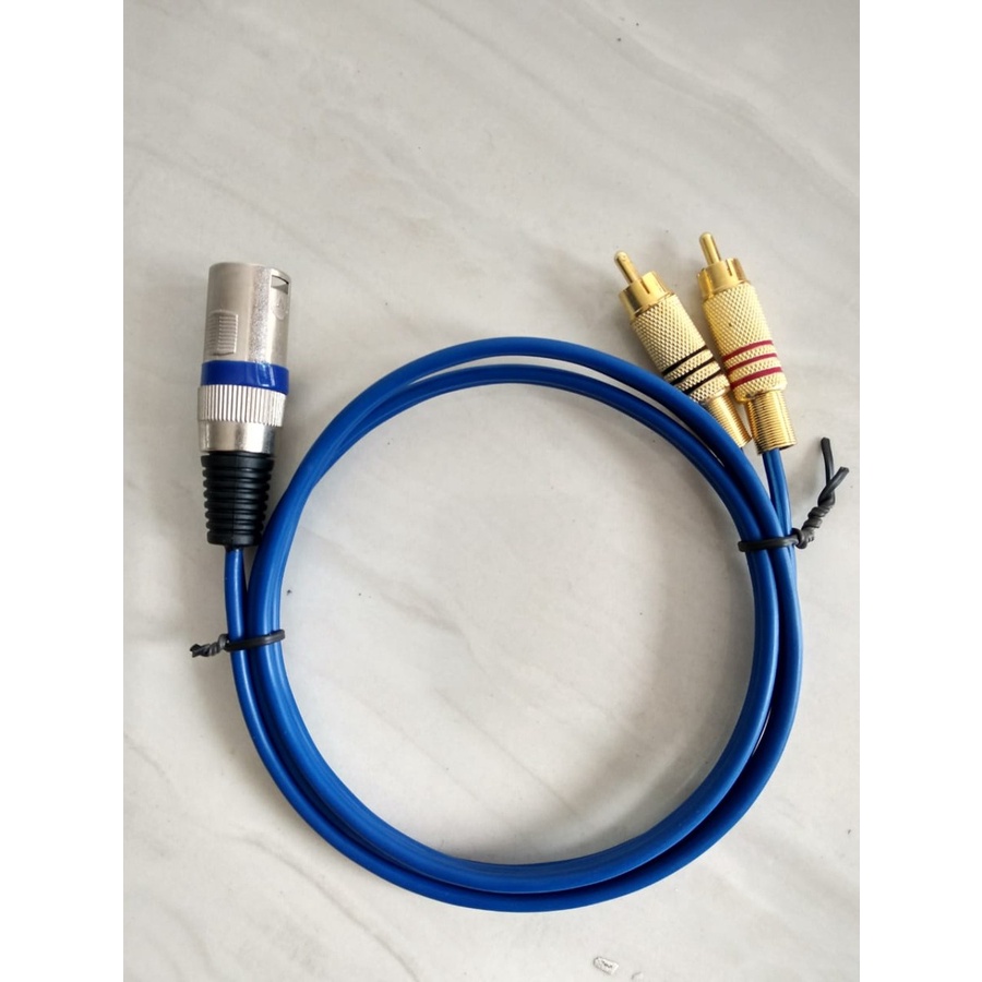 Kabel kitani 1 XLR Male Stereo to 2 RCA 3M