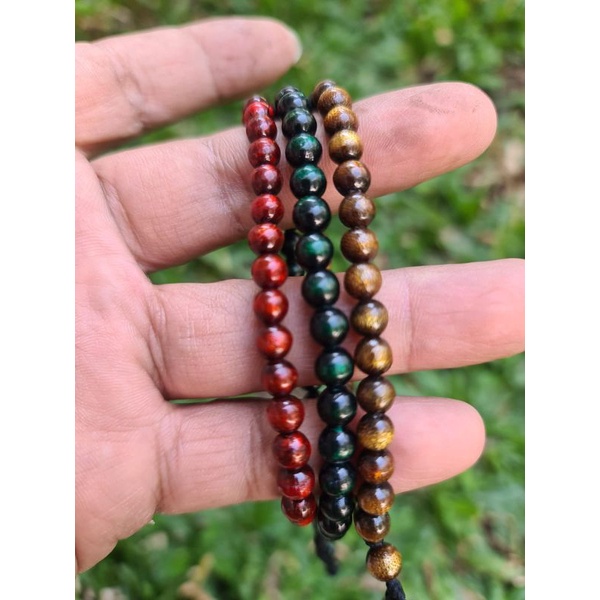 GELANG AKAR BAHAR TALI ARUS SERAT EMAS/GELANG BUTIR AKAR BAHAR EMAS 6 MM/GELANG AKAR BAHAR TUNGGAL