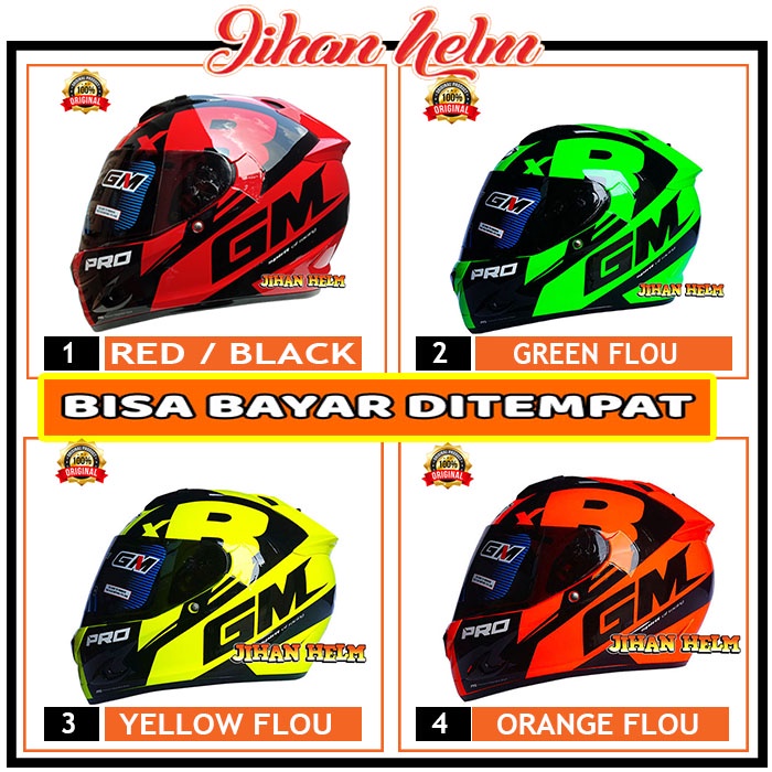 HELM / HELM GM / HELM GM FULL FACE RACE PRO ZR650 RED BLACK TERLARIS