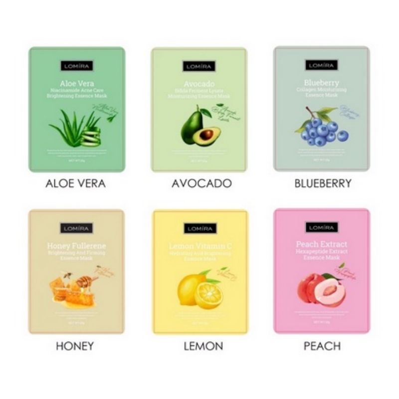 Lomira Moisturizing Essence Mask Sheet Mask Masker Wajah Lomira