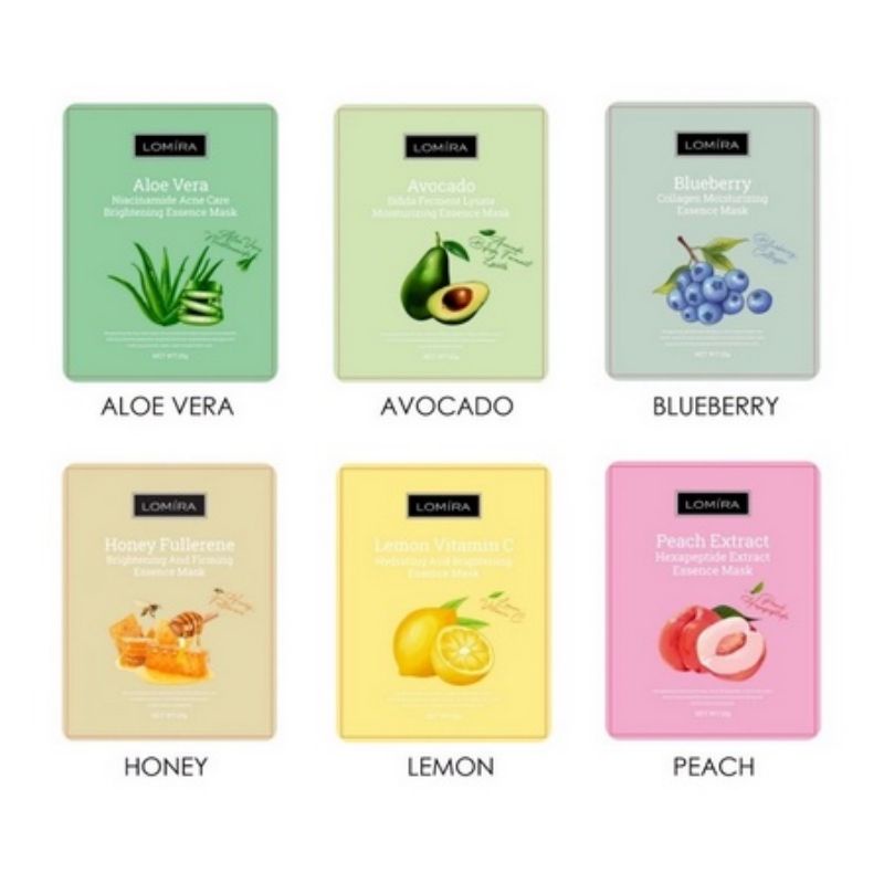 Lomira Moisturizing Essence Mask Sheet Mask Masker Wajah Lomira