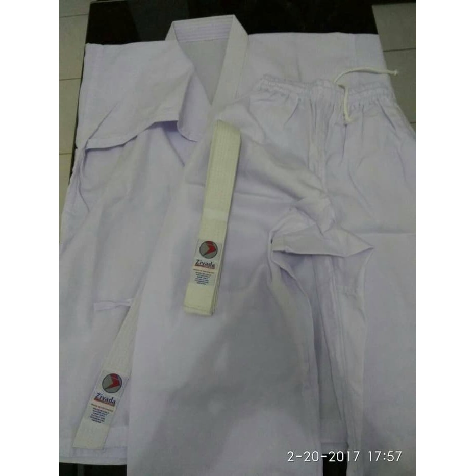 Seragam baju karate pemula ziyada tegi gi pakaian judo aikido jujitsu