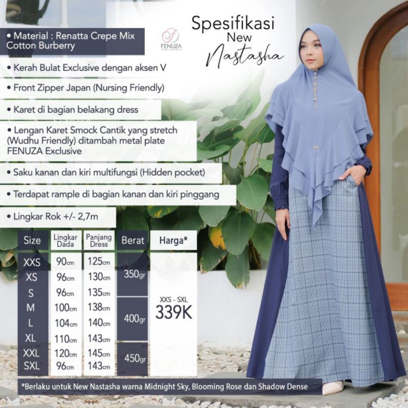 NEW NATASHA BY FENUZA MUSLIMWEAR DRESS ONLY