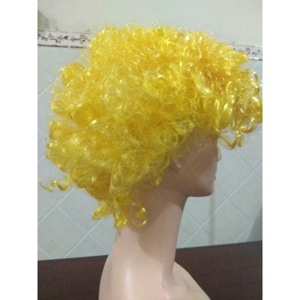 wig rambut kribo warna warni badut