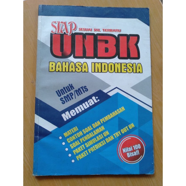 buku unbk bahasa Indonesia smp / mts