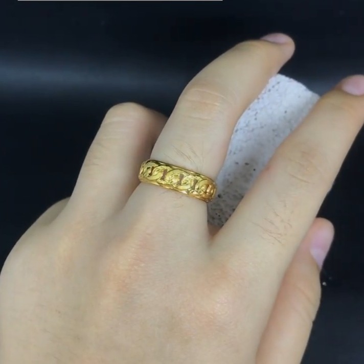 cincin anak dan dewasa emas asli model rante rantai kadar 700 70% keliling 10 11 12 13 14 15 16 17 18 lilit ular