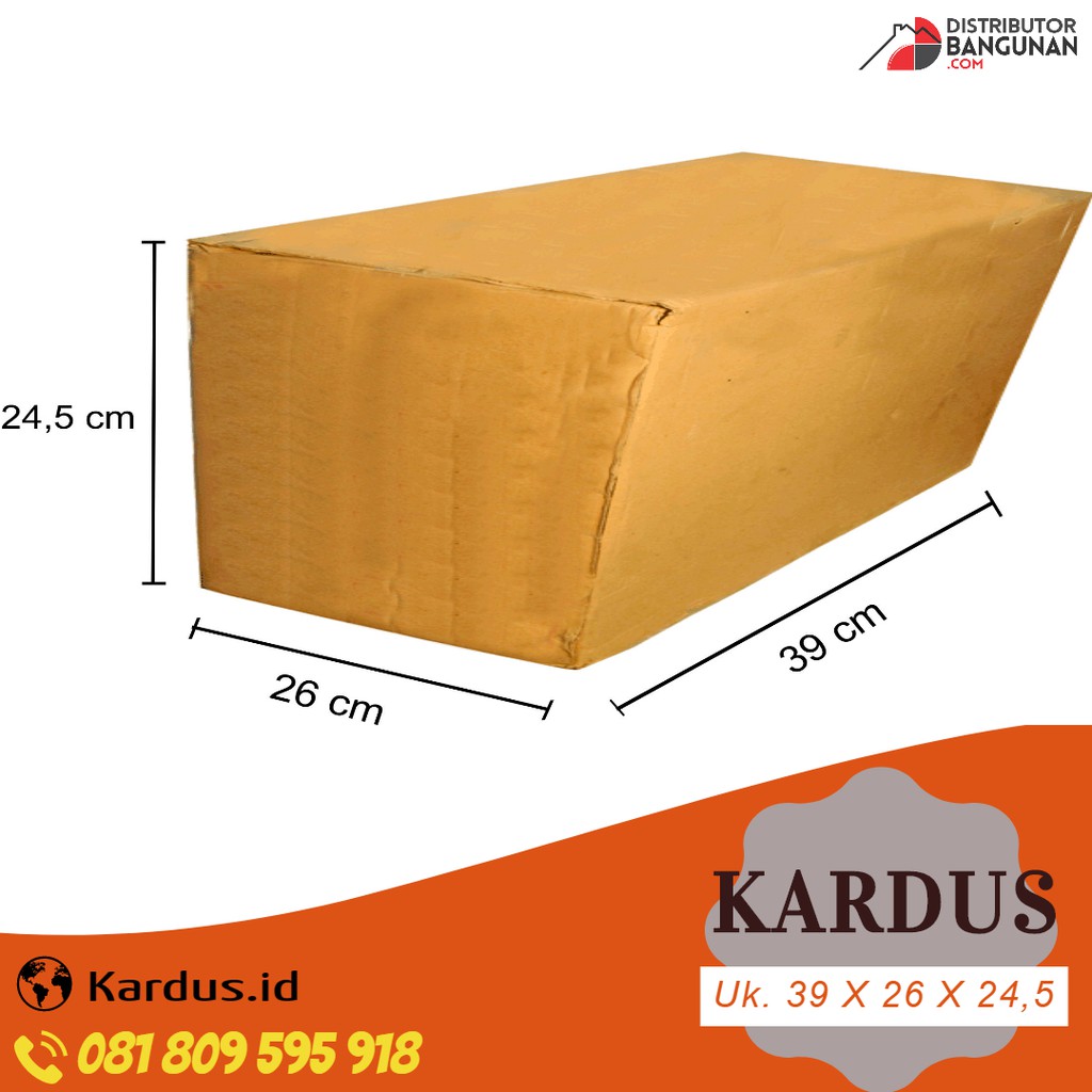 Jual Kardus Dus Karton Box Packing Polos Ukuran 39x26x24.5 Coklat ...