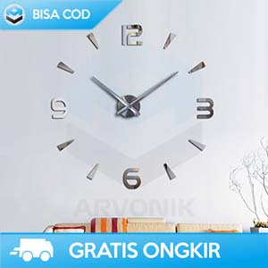 JAM DINDING BESAR RAKSASA 3D ARTISTIK CUSTOM TAFFWARE DIY 104 ORIGINAL