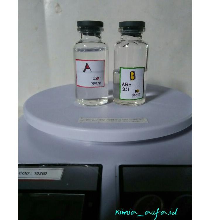 epoxy resin lem clear coating Art&Hardener Lem ring guide joran pancing A:B=2:1 [PKK.02Jl22q]