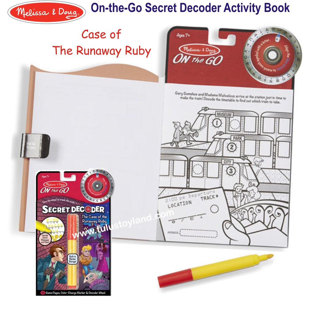 Buku Detektif Melissa and Doug ON The GO Secret Decoder Activity Book