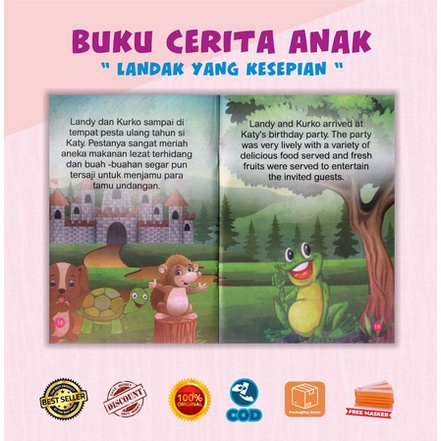 Buku Anak-Cerita Anak-Dongeng Binatang-Lengkap &amp; Murah-Bilingual Full Colour Lebah Dan SemuT SJ REGULER