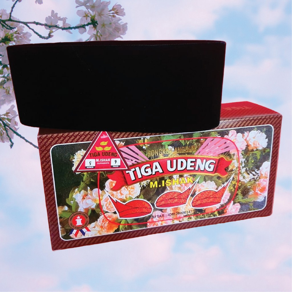 Songkok tiga udeng | Songkok hitam | songkok hitam dewasa | kopeah songkok hitam peci | kopyah hitam