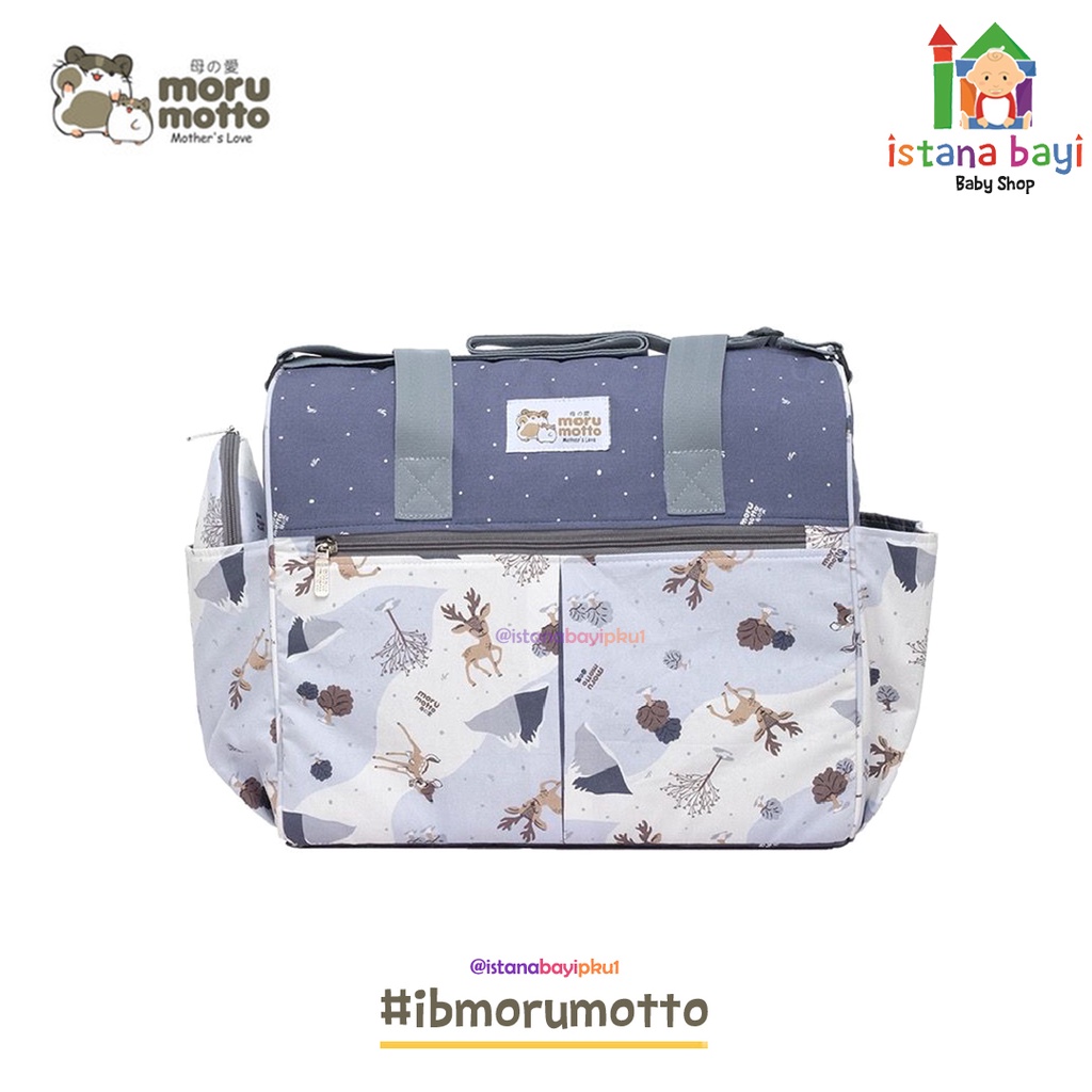 Morumotto Tas Besar + Tempat Botol Susu Bambee Series MMT7010 - tas perlengkapan bayi/Diapers Bag