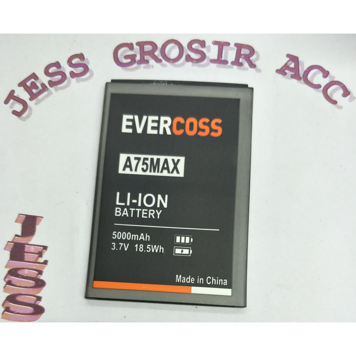 Baterai Battery Double Power Evercoss Evercross A75 MAX A75MAX , U50 , U50A Winner Y Smart - Hitam