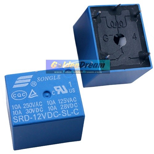 Relay 5v / 12V 10A Original Songle SRD-05VDC-SL-C SRD