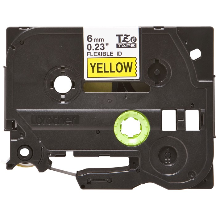 Brother Ptouch Label Tape TZe-FX611 6mm Flexible Black on Yellow Resmi