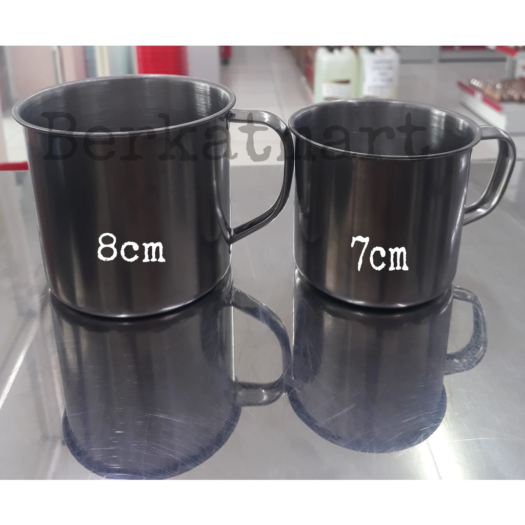 GELAS MUG CANGKIR ALUMINIUM DIAMETER 7CM